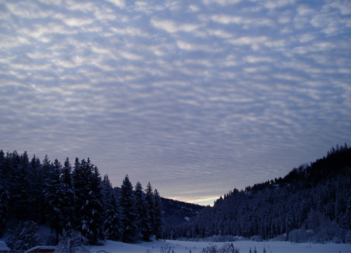 mountains and sky