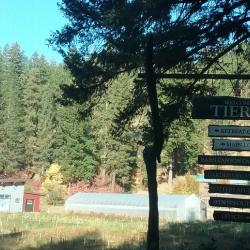 Entrance sign to Tierra fall