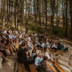 Guests sitting in amphitheater