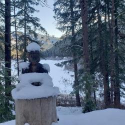 Budda on yurt trail