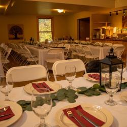 Reception in main room of lodge