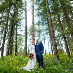 May wedding with wildflowers