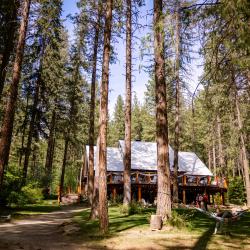 Main lodge in spring