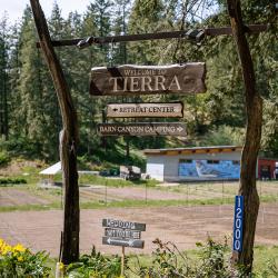Entry way sign in spring